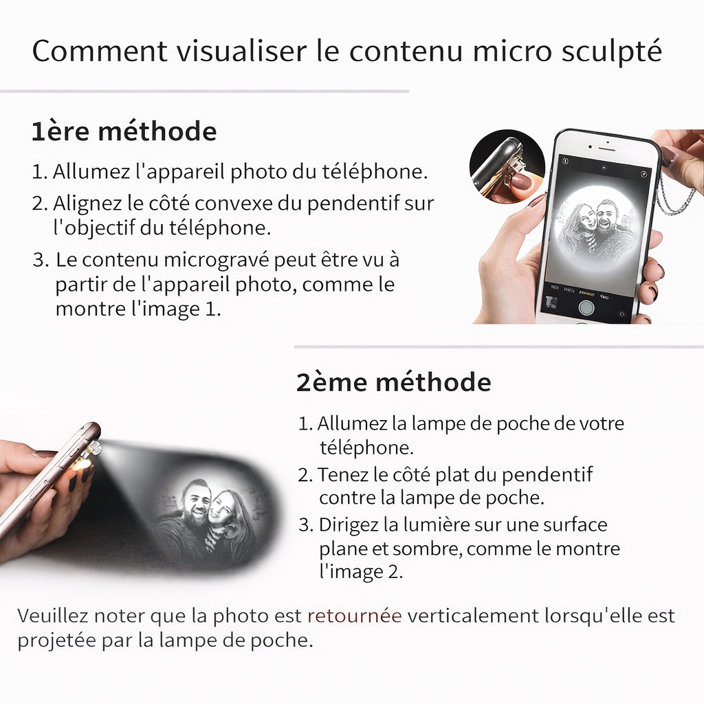 Loveora - Collier Cœur Croisé Photo Éternelle